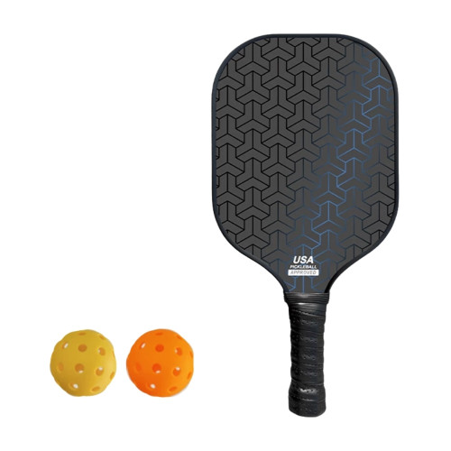 專業級玻璃纖維輕量化匹克球拍 - 藍色(1拍2球) | 高彈性拍面 | 耐磨抗衝擊 | 防滑握柄 | 精準控球 | 耐用不易變形