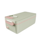 免插電智能電熱飯盒 - 綠色 | 無線隨行熱飯 | 智慧觸控面板 | 1000ml 大容量