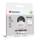 Verbatim My Finder Coin 失物追蹤器(雙個裝) - 黑色+白色 | Apple Find My | 內置蜂鳴器 | 遺失模式 | 香港行貨