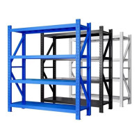 4層倉庫貨架-副架-重型-藍色 | 200*60*200cm | 加厚更穩固 | 層板加强筋