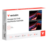 Verbatim Full HD 1080p Essentials 15.6″雙螢幕便攜式顯示器 | 雙屏摺疊 | 支援延伸/同步/Ultra三種顯示模式 | 香港行貨