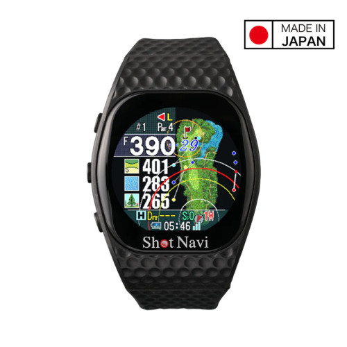 Shot Navi INFINITY Touch 高爾夫 GPS 定位手錶 (日本製造)-黑色 | 觸控面板順暢操作 | 支援全球122個國家 | 超過59000個球場 | 香港行貨
