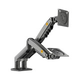 North Bayou F160-G 雙螢幕桌面支架 - 槍灰色 | 單臂承重 2-9kg靈活調節 | 適用17-27 吋螢幕主流尺寸