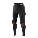 SEARIPE滑雪內穿防撞護臀護膝防摔長褲(黑色) - L碼 | 高彈緊腰帶+腰部護墊 | SPO耐低溫緩震材質 | 一體式護臀護膝