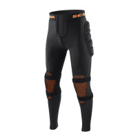 SEARIPE滑雪內穿防撞護臀護膝防摔長褲(黑色) - L碼 | 高彈緊腰帶+腰部護墊 | SPO耐低溫緩震材質 | 一體式護臀護膝