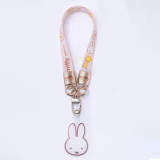 Miffy ML02-GS Cross-body Strap 手機挂繩 - 粉色 | 液態矽膠織帶 | 可調節長度背帶 | 鋅合金Miffy手機夾片 | 香港行貨