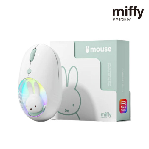 Miffy BM02 Dual Mode 無線滑鼠 - 充電版-綠色 | 靜音按鍵設計 | 三檔可調式 DPI | 雙模連線一鍵切換 | 香港行貨