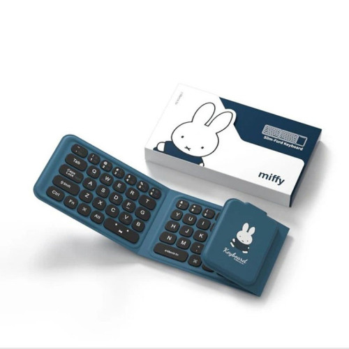Miffy F01 三折式藍牙鍵盤 - 深藍色 | 數字鍵＋觸摸板 雙模式切換 | 超薄5.6mm | 柔觸凹面鍵帽 | 香港行貨