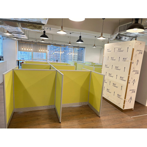 全布藝辦公桌專用屏風 - W140*H120cm (32mm厚度) | 多款顏色 | 包安裝及送貨