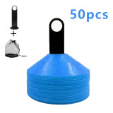 足球訓練多功能輔助標誌盤 - 藍色(50pcs) | 障礙物定位標識 | 訓練場分區標識牌 | 便攜可移動 | 高視覺度訓練器材