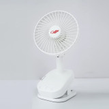 共田F15B 多功能小風扇-白色 | 可立可夾可掛 | 4檔風力調節 | 雙電池續航