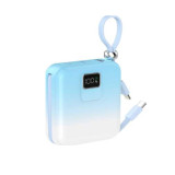 韓國 KTG T102 10000mAh QC+PD 22.5W超急速充電寶-漸變藍色 | LED電量顯示屏 | 内置兩條線充電 | 香港行貨