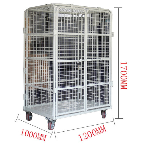 可折疊物流台車 - 1200*1000*1700mm雙開門加密加頂 | 一鍵折疊節省倉儲空間 | 四面網格防貨物跌落