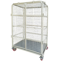 多功能可折疊物流台車 - 1100*800*1700mm | 最高承重500kg | 5寸PU萬向帶剎車輪 | 光滑無毛邊 | 可折疊巢狀節省空間 | 加密有頂