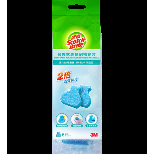 3M ACE替換式即棄馬桶刷補充裝 潔廁刷補充裝 (6件裝)