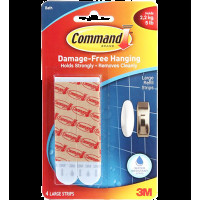 3M Command™ 無痕™ 防水膠貼 - 大型(4片裝) 17605B
