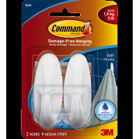 3M Command™ 無痕™ 防水膠貼掛鈎 - 中型 17081B