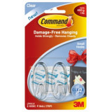 3M Command™ 無痕™ 透明小型掛鈎 17092CLR