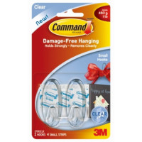 3M Command™ 無痕™ 透明小型掛鈎 17092CLR