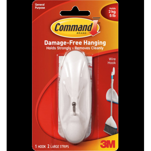 3M Command™ 無痕™ 鐵線掛鈎 - 大型 17069