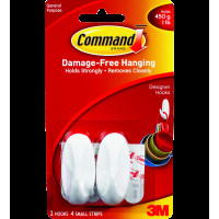 3M Command™ 無痕™ 設計師型掛鈎 - 小型 17082HK