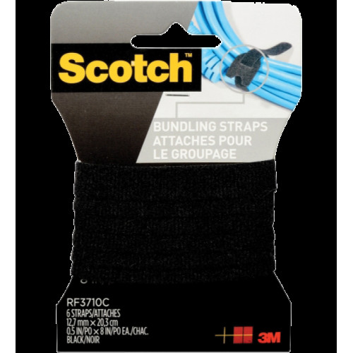 3M Scotch® 3710 黑色魔術索帶 1/2