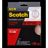 3M Scotch® 6760 超強力魔術貼(蘑菇搭扣設計)透明(戶外用) - 1寸 * 10呎