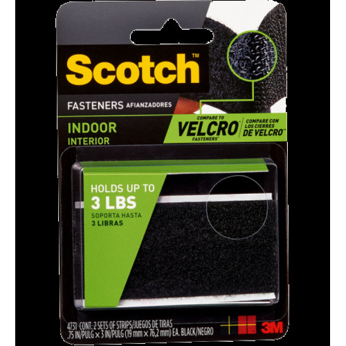 3M 思高® 4731 黑色魔術貼(室內用) 3/4