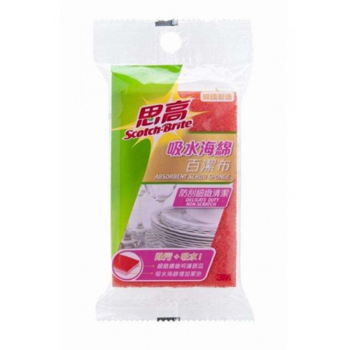 3M 思高吸水海綿百潔布 - 細緻清潔