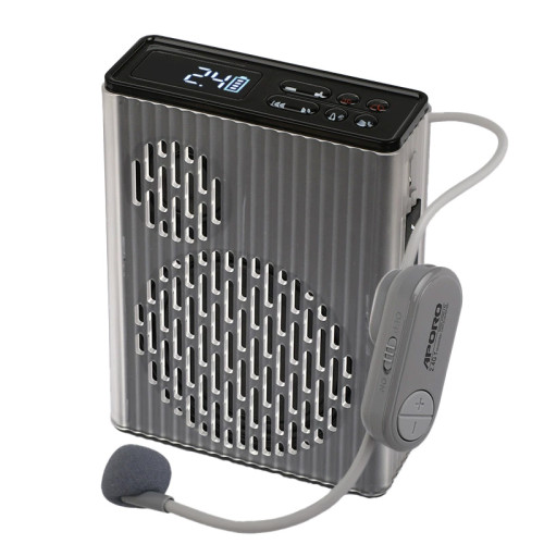 APORO T58 2.4G無線教學擴音機-灰色 | 續航8-12小時 | 雙單元喇叭系統 | 多種播放模式