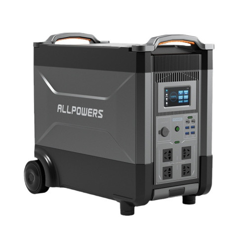 ALLPOWERS 戶外大容量4000W儲能電源 | 3456Wh磷酸鋰鐵電池 | 5種輸出11口同時用 | 六機串聯擴至21.6度電