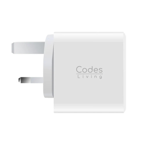 Codes Codes PD 20W氮化鎵充電插頭 | 雙接口設計| PD 20W極速快充 | 全球通用電壓 (110-240V) | 香港行貨