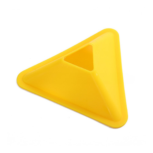 足球訓練三角標誌碟 - 黃色 | 多功能訓練器材 | 防滑耐磨 | 高彈性不易變形 | 便攜式易收納 | 多場景適用