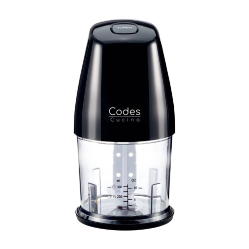 Codes Codes 260W 0.5L食物切碎器 - 黑色 | 雙速控制按鍵 | 可碎冰、可成粉 | 透明器皿設計 | 香港行貨