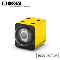 BOXY Fancy BRICK 單錶位手錶自動上鍊錶盒 - 黃色 | 搖錶器 | 專利DIY堆疊設計 | 15種轉速設定 | 觸控開關 | 台灣製造 - 香港代理一年保用