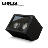 BOXY DC-02D S/DC 雙個手錶自動上鍊盒(貼皮款) - 黑色 | 三種方向模式 (順/逆/雙向) | 光電感應精準歸位 | 台灣製造 - 香港代理一年保用