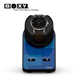 BOXY Nightstand 單錶位手錶自動上鍊盒 - 基本款拼貼藍色 | 搖錶器 | 專用BLDC無刷馬達 | 4種轉速設定 | 台灣製造 - 香港代理一年保用