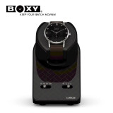 BOXY Nightstand 單錶位手錶自動上鍊盒 - 基本款斜格黑色 | 搖錶器 | 專用BLDC無刷馬達 | 4種轉速設定 | 台灣製造 - 香港代理一年保用