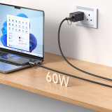 Mcdodo 60W 二合一充電1.2M斜背手機掛繩(CA-6830) - 黑色 | Type-C to Type-C | 鋅合金調節釦 | 掛繩兼充電線 | 香港行貨