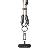 Mcdodo 60W 二合一充電1.2M斜背手機掛繩(CA-6831) - 卡其色 | Type-C to Type-C | 鋅合金調節釦 | 掛繩兼充電線 | 香港行貨