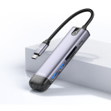 Mcdodo HU-7740 六合一多功能集線器 - 灰色 | 4K HDMI影音傳輸 | 雙USB-A 3.0 高速擴充 | SD/TF雙卡同讀 | 香港行貨