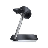 Mcdodo CH-4952 三合一磁吸式無線充電支架(附夜燈) - 黑色 | 同時充電手機/手錶/耳機 | N52強力磁吸穩固對位 | 香港行貨