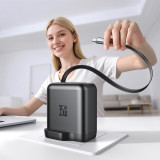 Mcdodo CH-1270 35W 1C+1A GaN充電器 - 黑色 | 內建伸縮C線 | 3裝置同時快充 | 摺疊插腳 | 香港行貨