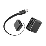 Mcdodo CH-3230 67W A+C 數位顯示GaN充電器 - 黑色 | 內建雙自收縮USB-C線 80cm | LED即時功率顯示 | 香港行貨