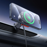 Mcdodo CH-3000 15W磁吸式無線車用充電器(附可伸縮線) | 適用於iPhone 12-iPhone 15 | 雙鉤防震抗摔夾 | 香港行貨