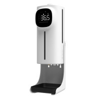 K9Max 上下雙測溫自動感應皂液一體機 - 白色 | 1500ML大容量 | 無觸點測溫 | 18國語音播報