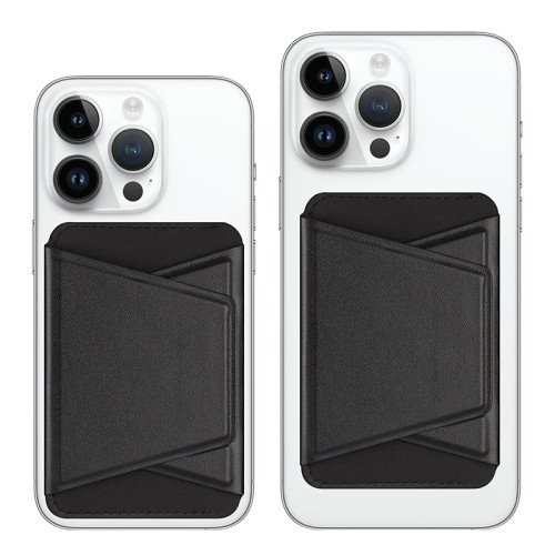 DUX DUCIS MagSafe 磁吸手機支架卡包 - 黑色 | 強磁吸附穩固不掉 | 支架卡包二合一 | 便攜出行薄巧設計