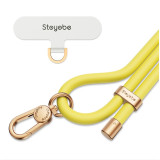 Stoyobe 戶外防水斜背矽膠手機背帶 - 黃色 | 強力承重 | 穩固防滑 | 可調節背帶