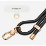 Stoyobe 戶外防水斜背矽膠手機背帶 - 黑色 | 強力承重 | 穩固防滑 | 可調節背帶