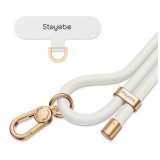 Stoyobe 戶外防水斜背矽膠手機背帶 - 夜光白 | 強力承重 | 穩固防滑 | 可調節背帶